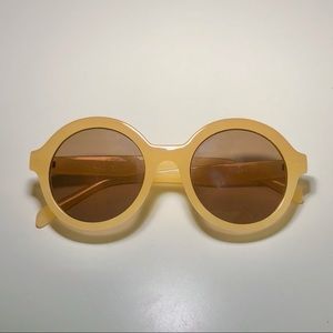 VINTAGE Pale Peach Circle Sunglasses